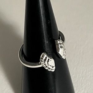 New Sterling Silver Wings Of A Angel Handmade Adjustable Minimalist Ring